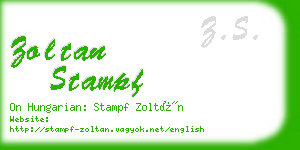 zoltan stampf business card